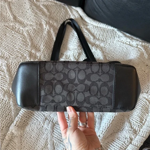 Coach Charcoal and Black Signature Tote - Picture 9 of 10